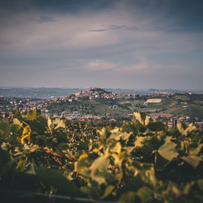 Un panorama che si estende fino all'arco alpino