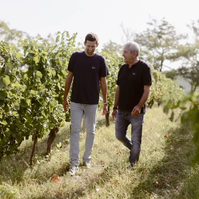 Marco and Giorgio Negro among the vines -Cantina Negro Giuseppe