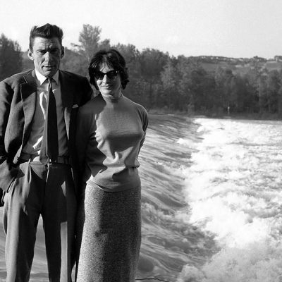 Beppe e Luciana Fenoglio sul lungo Tanaro