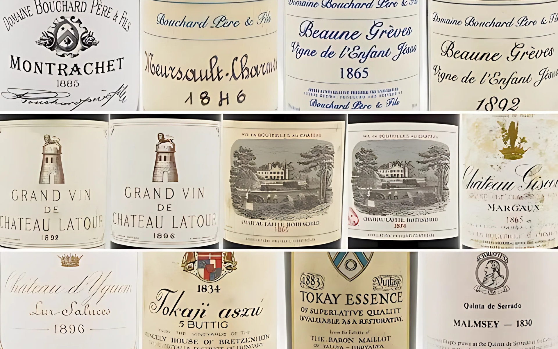 Etichette francesi ultracentenarie. Foto credits: https://winenews.it/ etichette-francesi-ultracentenarie